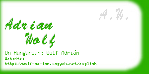 adrian wolf business card